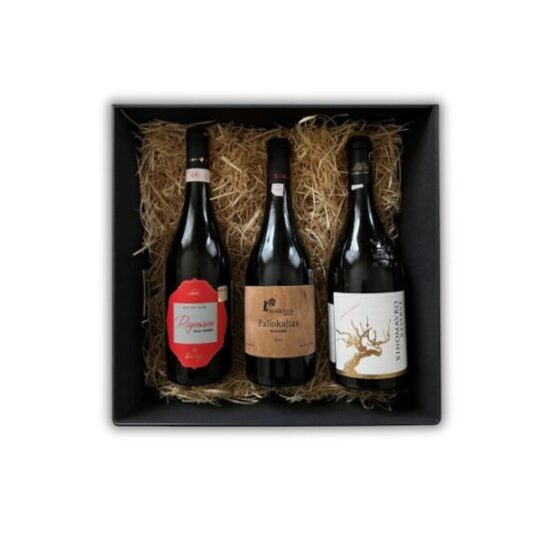 Grieķijas sarkano vīnogu karalis - 3 vīnu dāvanas komplekts