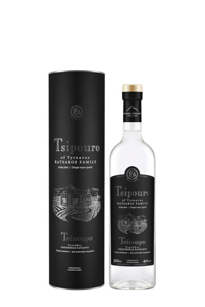 Katsaros Tsipouro gift package, 40%, 0.5 L